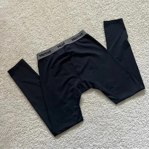 Marmot BaseLayer Tights Pants Men Size Small (30) M10990 Black Ski Snowboarding - Picture 5 of 16